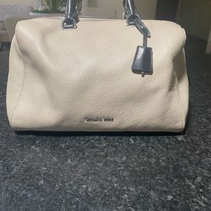 NWT Michael Kors Biscuit & Black Bag, soft buttery leather